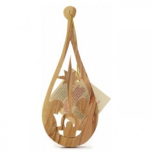 Adorno árbol olivo Tierra Santa gota Natividad