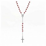 Collar rosario 925 Amen Coral