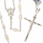 rosario plata y madreperla