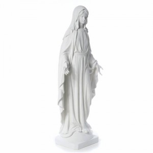 estatua de virgen de la milagrosa de marmol
