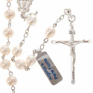 rosario plata 800 perlas