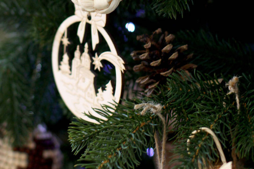 Adorno navideño de madera de olivo hecho a mano para belén 