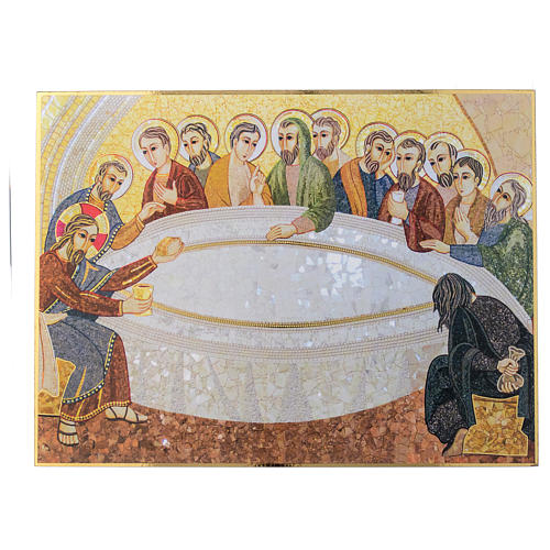 Tabla Última Cena impreso Padre Rupnik 20x30