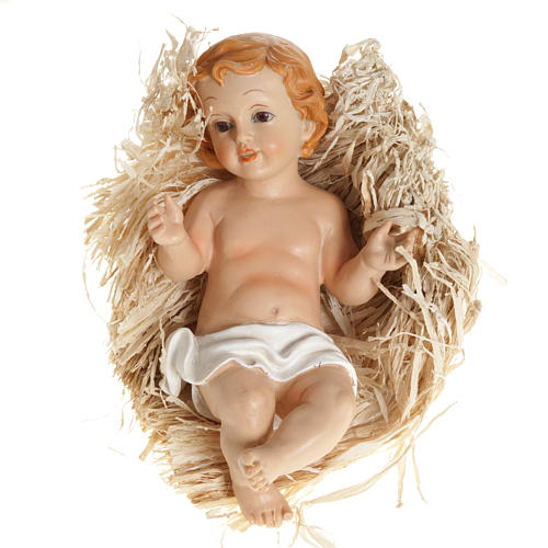 Niño Jesús con cuna de paja