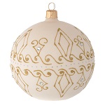Bola de Navidad beige con decoraciones