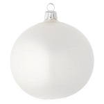 Bola de Navidad de vidrio blanco