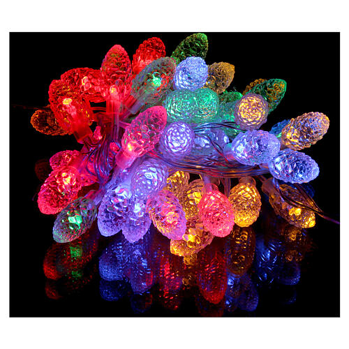 luz navidena pinas 40 led multicolor interior exterior