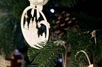 Decoraciones de madera para el arbol de Navidad