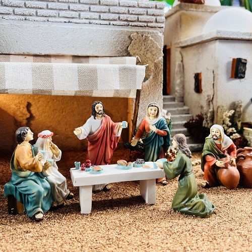 Escena vida de Jesús la boda de Caná