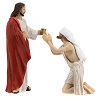 Estatuas escena de la vida de Jesús recuperación de los ciegos 9 cm