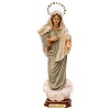 estatua virgen reina de la paz con corona de rayos madera pintada val gardena
