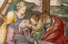 Mujeres piadosas: las tres Marías presentes bajo la cruz de Jesús