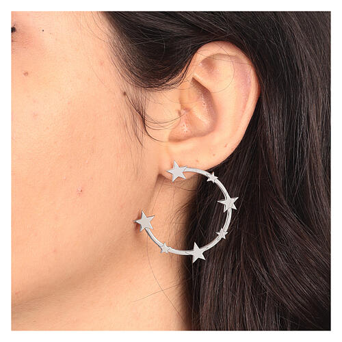 Pendientes plata 925 estrellas