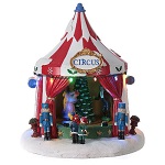 Pueblo Navidad Circo luces música pila 25x20x20 cm (2)