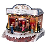 Teatro navideño musical con luces 25x25x20 cm