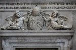 Interior of St. Peter's Basilica: Tomb of pope Pius VII. Papal Basilica of St. Peter in Vatican - world's largest church, is center of Christianity. VATICAN CITY. August 8, 2016.