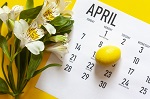 April 2020 monthly calendar. Easter calendar