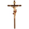 Crucifijo Leonardo Val Gardena madera coloreada