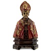 Busto San Gennaro resina detalles oro 14 cm