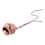 Collar AMEN plata 925 rosada colgante campanilla zircones blancos ángel 150x150
