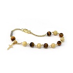 Pulsera década Ghirelli con ojo de tigre y plata con baño de oro amarillo 150x150