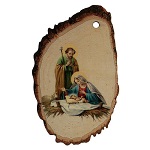 Decoración Navideña madera moldeada Sagrada Familia Niño Jesús 150x150