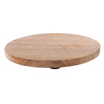 Plato portavela madera mango natural ovalado 10x8 cm 150x150