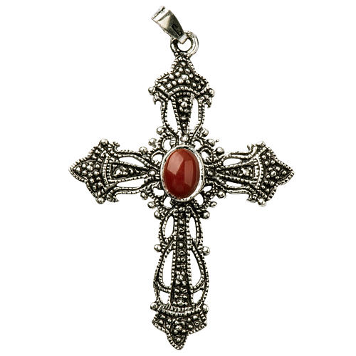 cruz de plata 800 con decorado