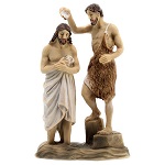 Escena bautismo de Jesús con Juan Bautista 9 cm