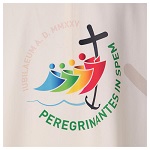 casulla impresa color nata logotipo oficial jubileo 2025 roma