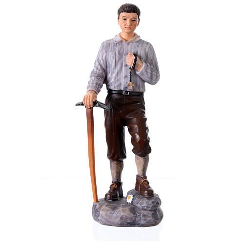 estatua pier giorgio frassati resina 20 cm pintada a mano