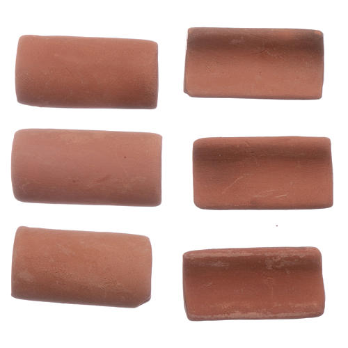 Tejas terracota 25 piezas belén 3x1 cm